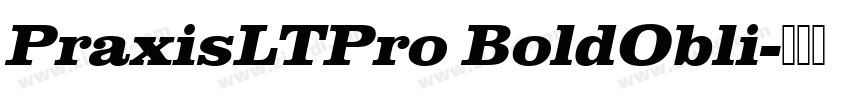 PraxisLTPro BoldObli字体转换